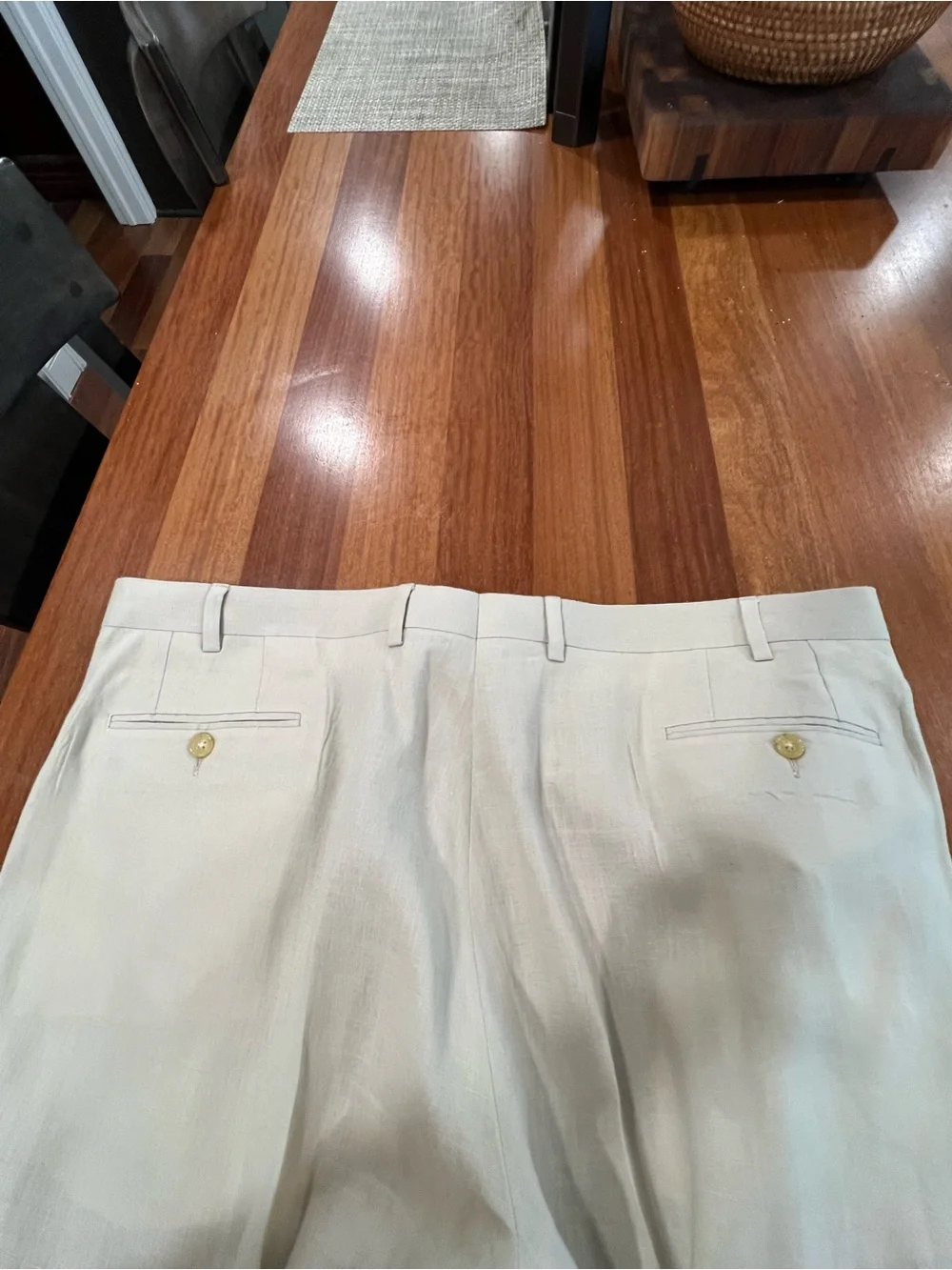 Ralph Lauren Men’s Light Beige Dress Pants - 100% Linen 42/30